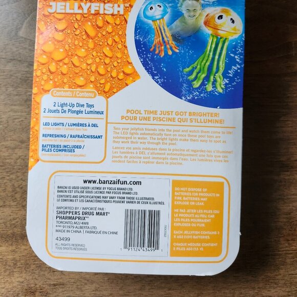 FUN BANZAI Light-up Jellyfish BNIP Diving Toy Learning Toy 2 Pack - Picture 5 of 6